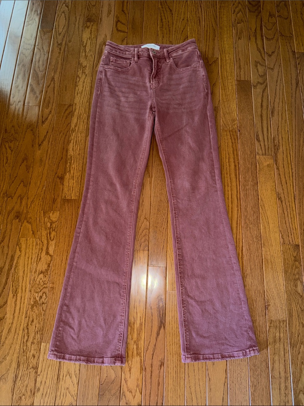 Lovervet by Vervet Mauve Flared Jeans